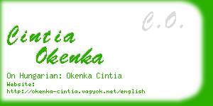cintia okenka business card